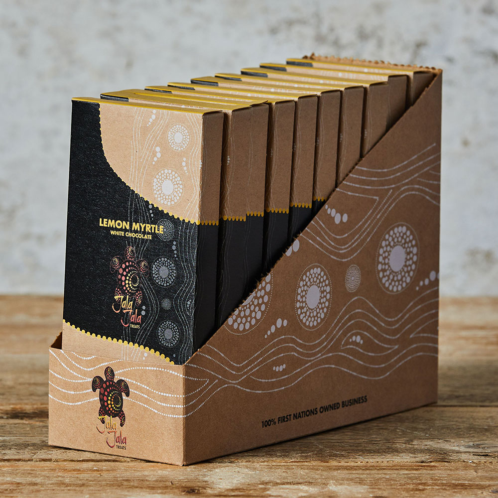 Lemon Myrtle White Chocolate 100g Bars 01
